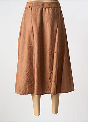 Jupe longue tissage crêpe marron BETTY BARCLAY femme