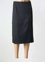 Jupe mi-longue taille à pinces noir TERRE DE FÉES femme