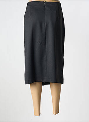 Jupe mi-longue taille à pinces noir TERRE DE FÉES femme