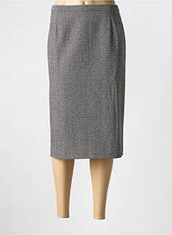 Jupe mi-longue taille à pinces gris PAUPORTÉ femme