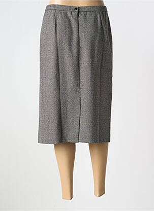 Jupe mi-longue taille à pinces gris PAUPORTÉ femme
