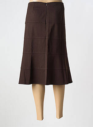 Jupe mi-longue stretch marron BETTY BARCLAY femme