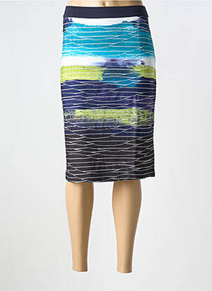 Jupe mi-longue coupe droite bleu SOMMERMANN femme