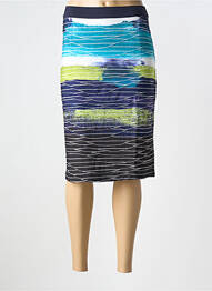 Jupe mi-longue coupe droite bleu SOMMERMANN femme