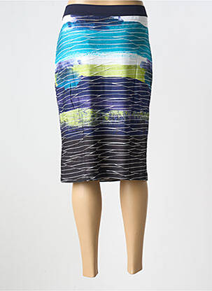 Jupe mi-longue coupe droite bleu SOMMERMANN femme