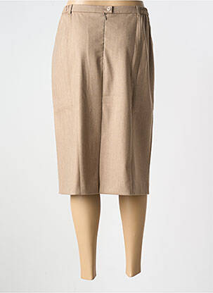 Jupe mi-longue taille à pinces marron WEINBERG femme