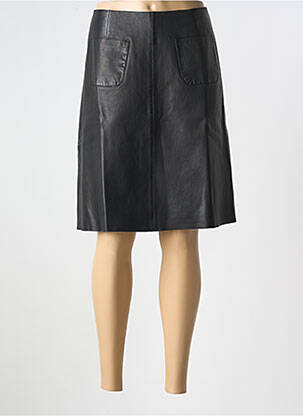 Jupe mi-longue taille à pinces noir MORE & MORE femme