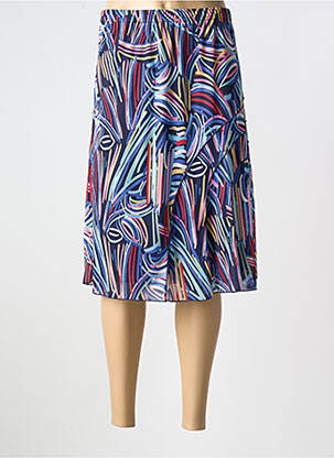 Jupe mi-longue bleu SAINT CHARLES pour femme