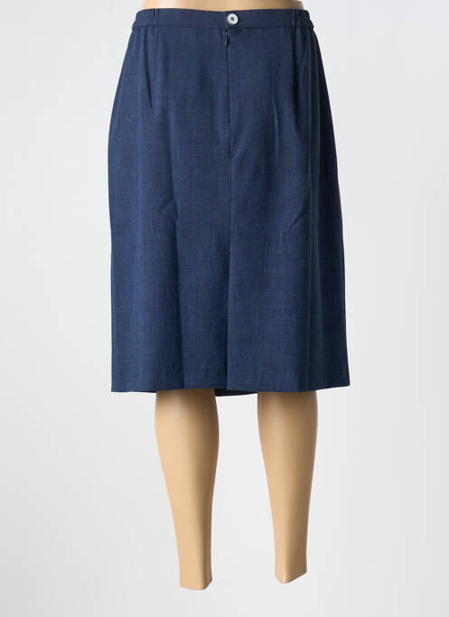Jupe mi-longue taille à pinces bleu KARTING femme