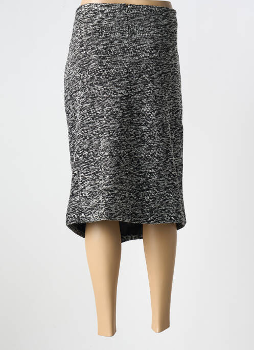Jupe mi-longue coupe droite noir MARBLE femme
