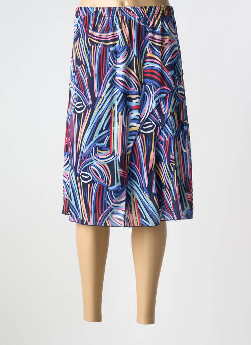 Jupe mi-longue bleu SAINT CHARLES pour femme