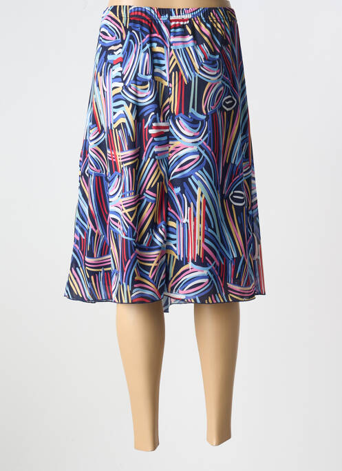 Jupe mi-longue bleu SAINT CHARLES pour femme