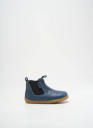 Bottines/boots matière lisse bout rond bleu BOBUX fille