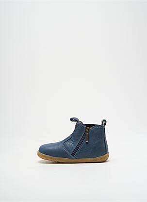 Bottines/boots matière lisse bout rond bleu BOBUX fille