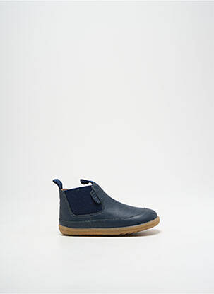 Bottines/boots tissage satiné bout rond bleu BOBUX enfant