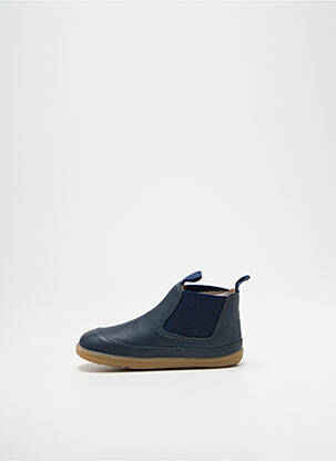 Bottines/boots tissage satiné bout rond bleu BOBUX enfant