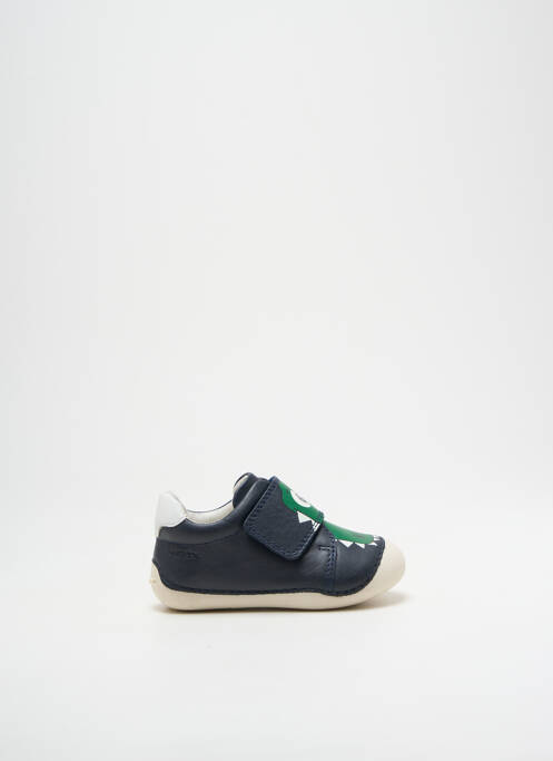 Baskets tissage satiné bout rond bleu GEOX garcon