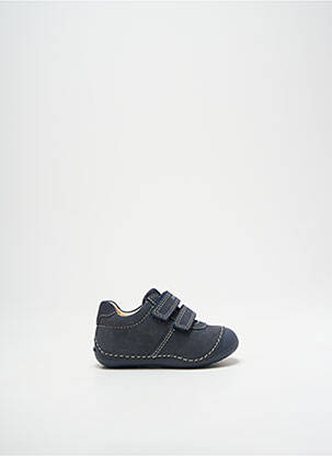 Baskets nubuck bout rond bleu GEOX garçon
