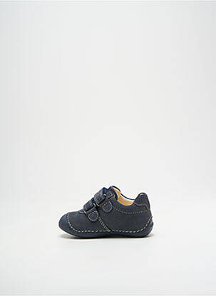 Baskets nubuck bout rond bleu GEOX garçon