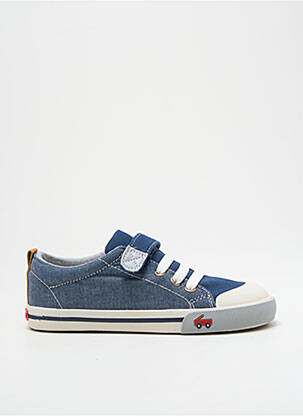 Baskets semelle amovible bout rond bleu SEE KAI RUN garçon