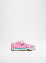 Baskets fermeture scratch bout rond rose SEE KAI RUN fille