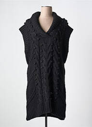 Robe pull resserrée sur le bas manches courtes noir JENSEN femme
