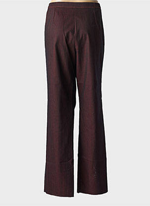 Pantalon droit tissage crêpe taille normale orange GRIFFON femme