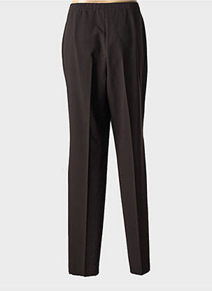 Pantalon droit tissage crêpe taille normale marron LUISA VIOLA femme