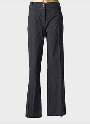 Pantalon droit taille à pinces taille haute gris JENSEN femme