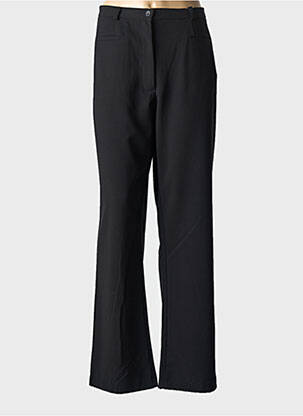Pantalon droit tissage crêpe taille haute noir JENSEN femme