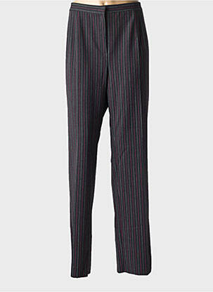 Pantalon droit taille à pinces taille haute gris LUISA VIOLA femme