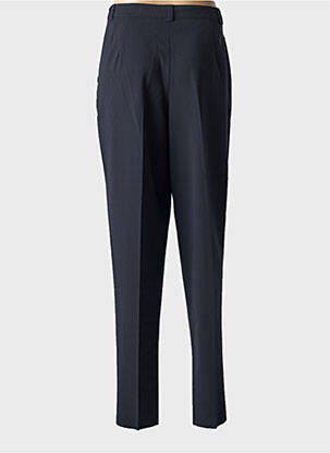 Pantalon droit taille à pinces taille haute bleu C-B LINE WEAR femme