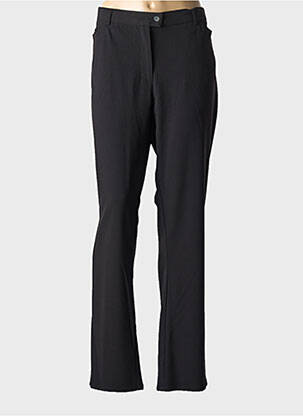 Pantalon droit tissage crêpe taille normale noir JENSEN femme