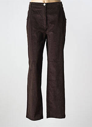 Pantalon droit stretch taille normale marron FELINO femme