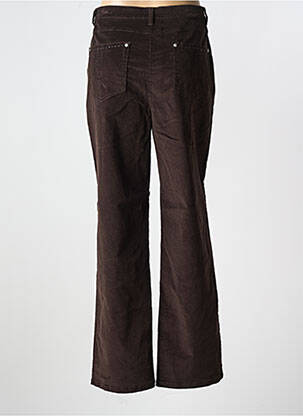 Pantalon droit stretch taille normale marron FELINO femme