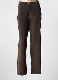 Pantalon droit stretch taille normale marron FELINO femme
