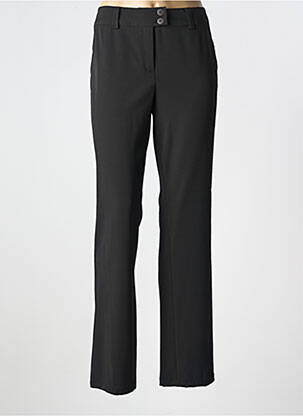 Pantalon droit tissage crêpe taille normale noir LEWINGER femme