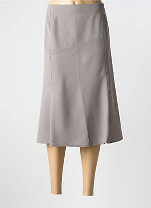 Jupe mi-longue coupe évasée vert GRIFFON femme