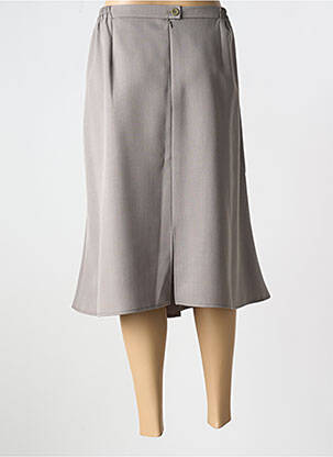 Jupe mi-longue coupe évasée vert GRIFFON femme