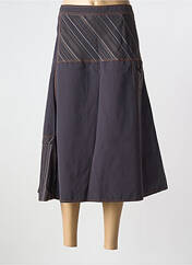 Jupe mi-longue marron MEGAN PARIS pour femme seconde vue