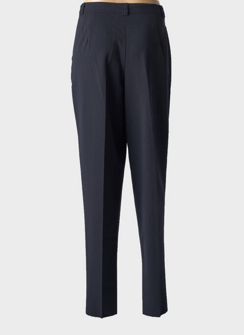 Pantalon droit tissage crêpe taille haute bleu C-B LINE WEAR femme