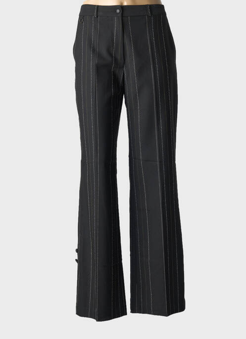 Pantalon flare taille à pinces taille haute noir CERO femme