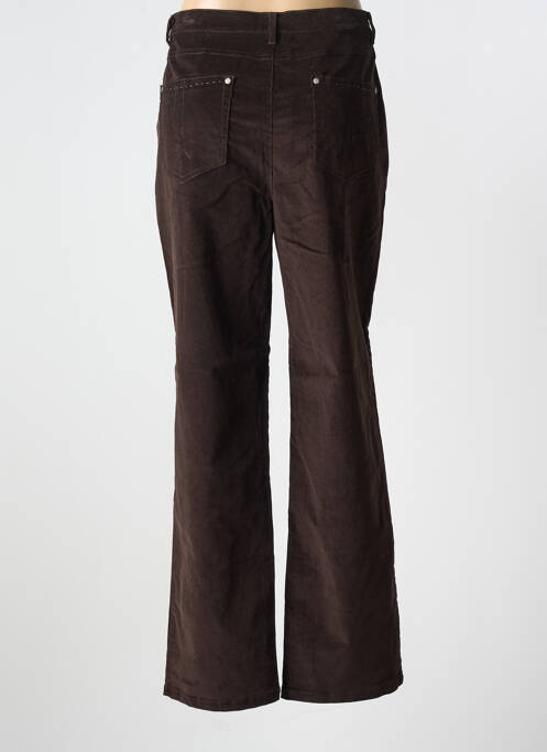 Pantalon droit stretch taille normale marron FELINO femme
