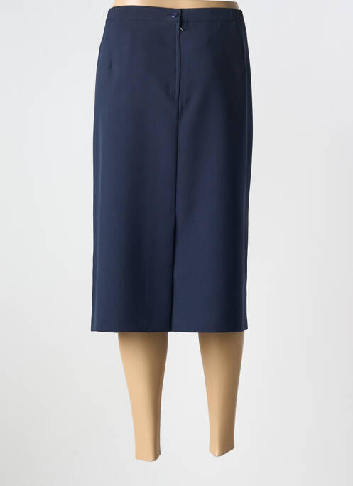 Jupe mi-longue coupe droite bleu GRIFFON femme