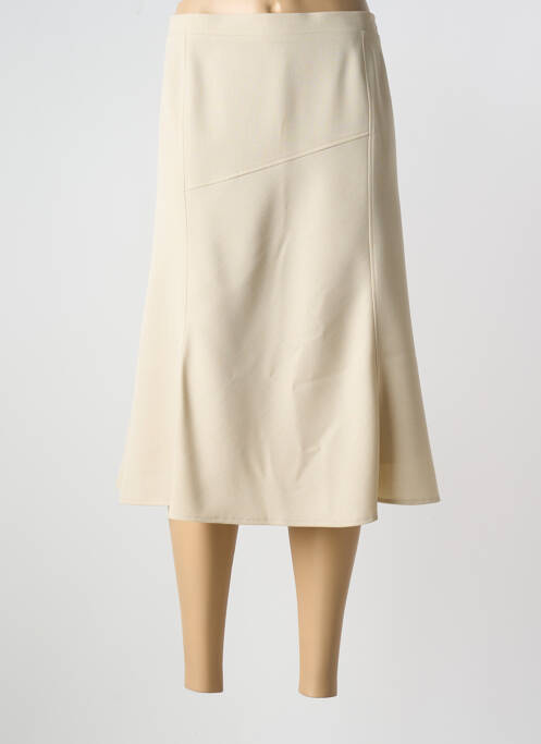 Jupe mi-longue beige GRIFFON pour femme