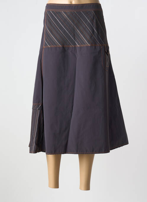 Jupe mi-longue marron MEGAN PARIS pour femme