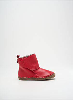 Bottines/boots tissage satiné bout rond rouge FRODDO enfant