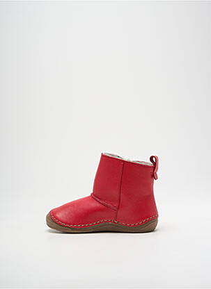 Bottines/boots tissage satiné bout rond rouge FRODDO enfant