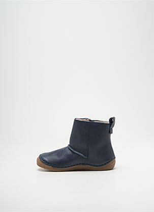 Bottines/boots tissage satiné bout rond bleu FRODDO enfant