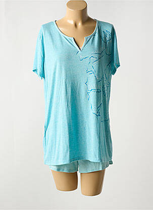 Pyjashort bleu MASSANA femme